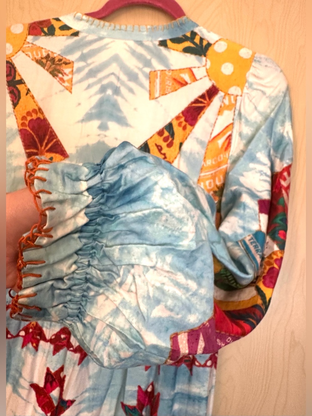 FARM Rio Multi‑Color Floral Tie‑Dye Maxi Dress - Picture 13 of 14